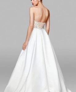 Clarisse - 600157 Beaded Sweetheart Satin A-line Gown