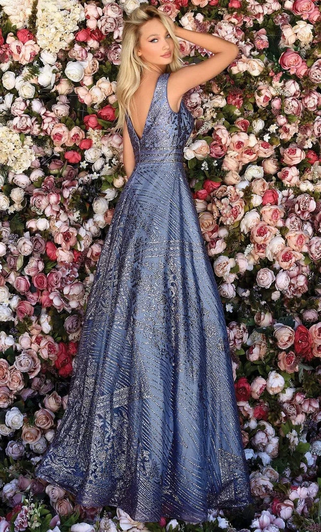 Clarisse - 800333 Embellished Deep V Neck A-line Gown 4 Clarisse - 800333 Embellished Deep V Neck A-line Gown