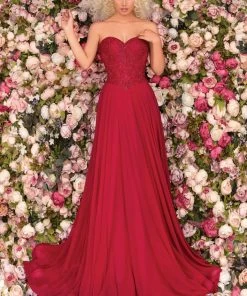 Clarisse - 8023 Beaded Strapless Sweetheart Neck A-Line Gown