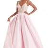 Clarisse - 8055 Beaded Deep V-neck Pleated Ballgown 1 Clarisse - 8055 Beaded Deep V-neck Pleated Ballgown
