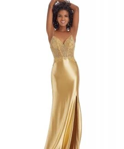 Clarisse - 8061 Beaded Lace Sweetheart Sheath Dress