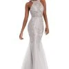 Clarisse - 8094 Beaded Lace Halter Trumpet Dress 2 Clarisse - 8094 Beaded Lace Halter Trumpet Dress