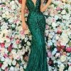 Clarisse - 810171 Sequin Halter Mermaid Gown