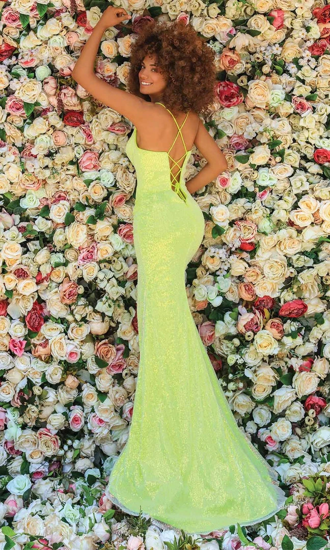 Clarisse - 810237 Sequin High Slit Gown 4 Clarisse - 810237 Sequin High Slit Gown