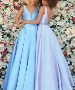 Clarisse - 810269 Sleeveless Beaded Waist Gown