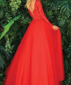 Clarisse - 810289 Long Sleeve Voluminous A-Line Gown