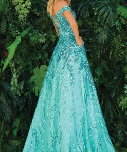 Clarisse - 810290 Off Shoulder Sequin Gown