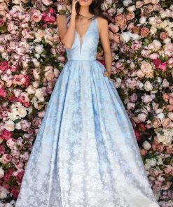 Clarisse - 8137 Sexy V-Neckline Racer Back Ball Gown