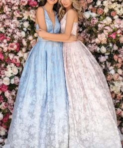 Clarisse - 8137 Sexy V-Neckline Racer Back Ball Gown