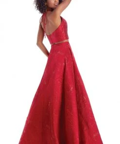 Clarisse - 8229 Two Piece Embroidered A-line Dress