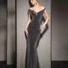 Clarisse - M6139 Mock Off-Shoulder Evening Gown 1 Clarisse - M6139 Mock Off-Shoulder Evening Gown