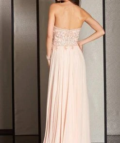 Clarisse - M6229 Embellished Sweetheart Column Dress