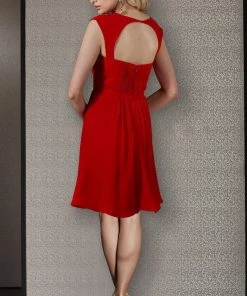 Clarisse - M6261 Ruched Sweetheart Flare Dress