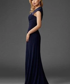 Clarisse - M6412 Embellished V Neck Evening Gown