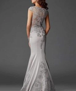 Clarisse - M6421 Sweetheart Lace Applique Evening Gown