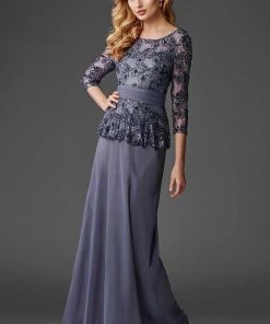 Clarisse - M6432 Quarter Length Sleeve Lace Gown