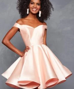 Clarisse - S3442 Bare Off Shoulder A Line Cocktail Dress
