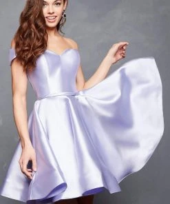 Clarisse - S3442 Bare Off Shoulder A Line Cocktail Dress