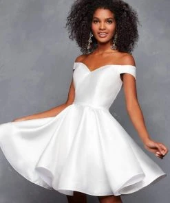 Clarisse - S3442 Bare Off Shoulder A Line Cocktail Dress