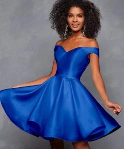 Clarisse - S3442 Bare Off Shoulder A Line Cocktail Dress