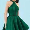 Clarisse - S3753 High Halter A-Line Cocktail Dress