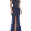 Colors Dress Colors Couture - J131 Off-Shoulder Embellished Trumpet Dress
