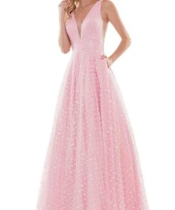 Colors Dress 2170 - Glitter Sequin A-Line Prom Dress