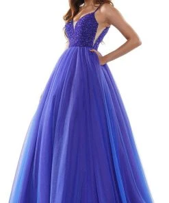 Colors Dress - 2382 Beaded Plunging Sweetheart Ballgown 8 Colors Dress - 2382 Beaded Plunging Sweetheart Ballgown