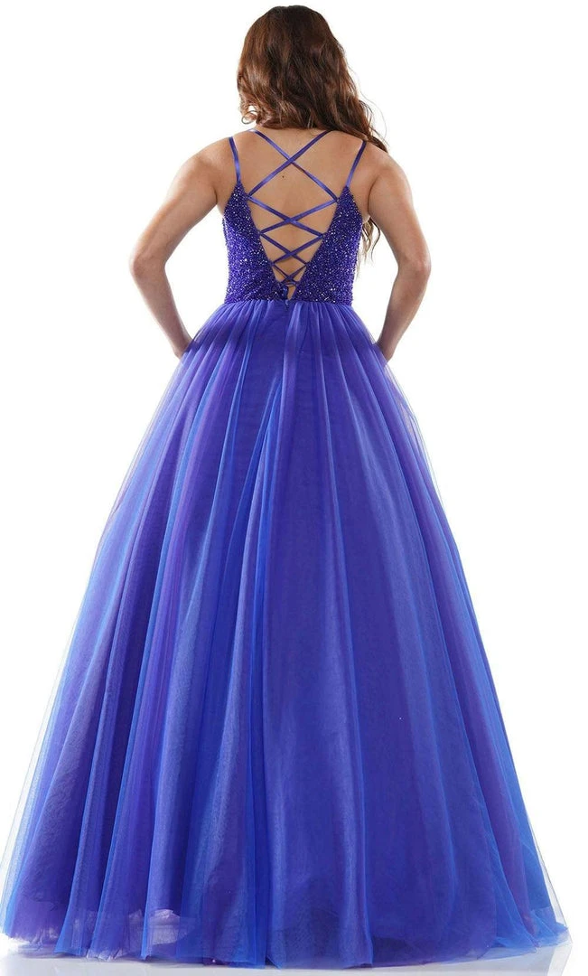 Colors Dress - 2382 Beaded Plunging Sweetheart Ballgown 6 Colors Dress - 2382 Beaded Plunging Sweetheart Ballgown