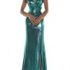 Colors Dress - 2635 V-Neck Metallic Jersey Gown 2 Colors Dress - 2635 V-Neck Metallic Jersey Gown
