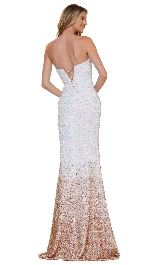 Colors Dress - 2683 Strapless Ombre Sequin Gown 6 Colors Dress - 2683 Strapless Ombre Sequin Gown