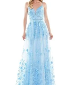 Colors Dress - 2726 Embroidered V-Neck A-Line Dress 7 Colors Dress - 2726 Embroidered V-Neck A-Line Dress