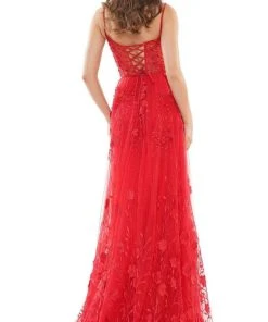 Colors Dress - 2726 Embroidered V-Neck A-Line Dress 6 Colors Dress - 2726 Embroidered V-Neck A-Line Dress