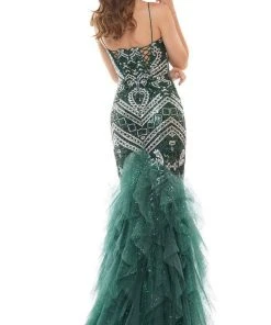 Colors Dress - 2738 Sequined V-Neck Mermaid Gown 7 Colors Dress - 2738 Sequined V-Neck Mermaid Gown