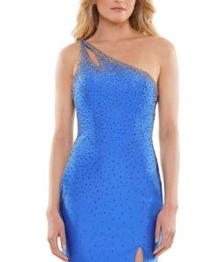 Colors Dress 2776 - One Shoulder Asymmetrical Cocktail Dress