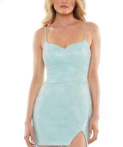 Colors Dress 2785 - V-Neck Rhinestone-Ornate Cocktail Dress 11 Colors Dress 2785 - V-Neck Rhinestone-Ornate Cocktail Dress