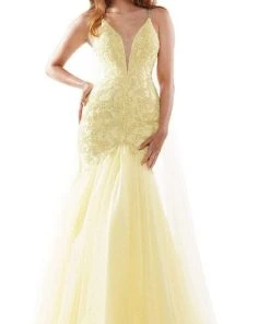 Colors Dress - G962 Shoulder Cape Mermaid Gown