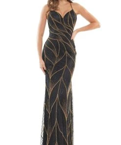 Colors Dress - K118 Patterned Beautiful Sheath Gown