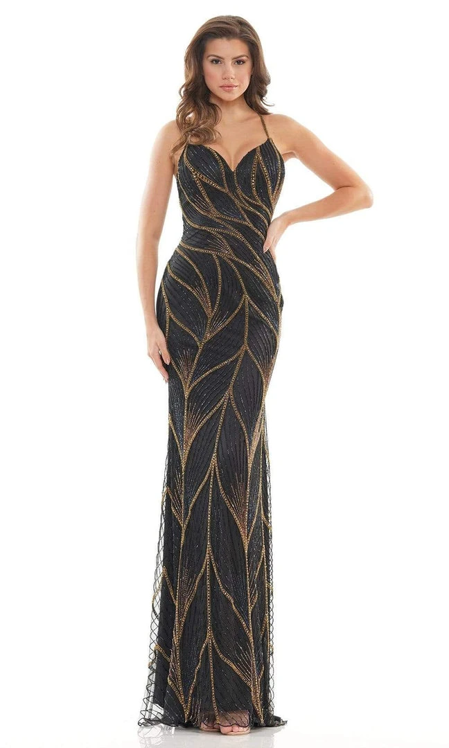 Colors Dress - K118 Patterned Beautiful Sheath Gown 3 Colors Dress - K118 Patterned Beautiful Sheath Gown