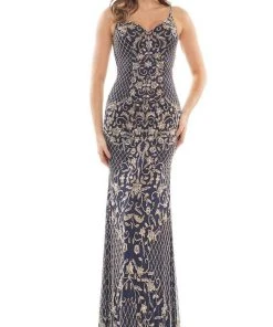 Colors Dress - K122 Lattice Embellished Evening Gown
