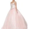 Dancing Queen - 1104 Beaded Pink Sweetheart Quinceanera Ball Gown