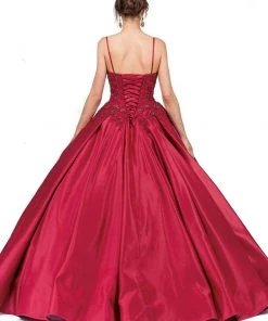 Dancing Queen - 1339 Beaded Floral Appliqued Sleek Ballgown 9 Dancing Queen - 1339 Beaded Floral Appliqued Sleek Ballgown