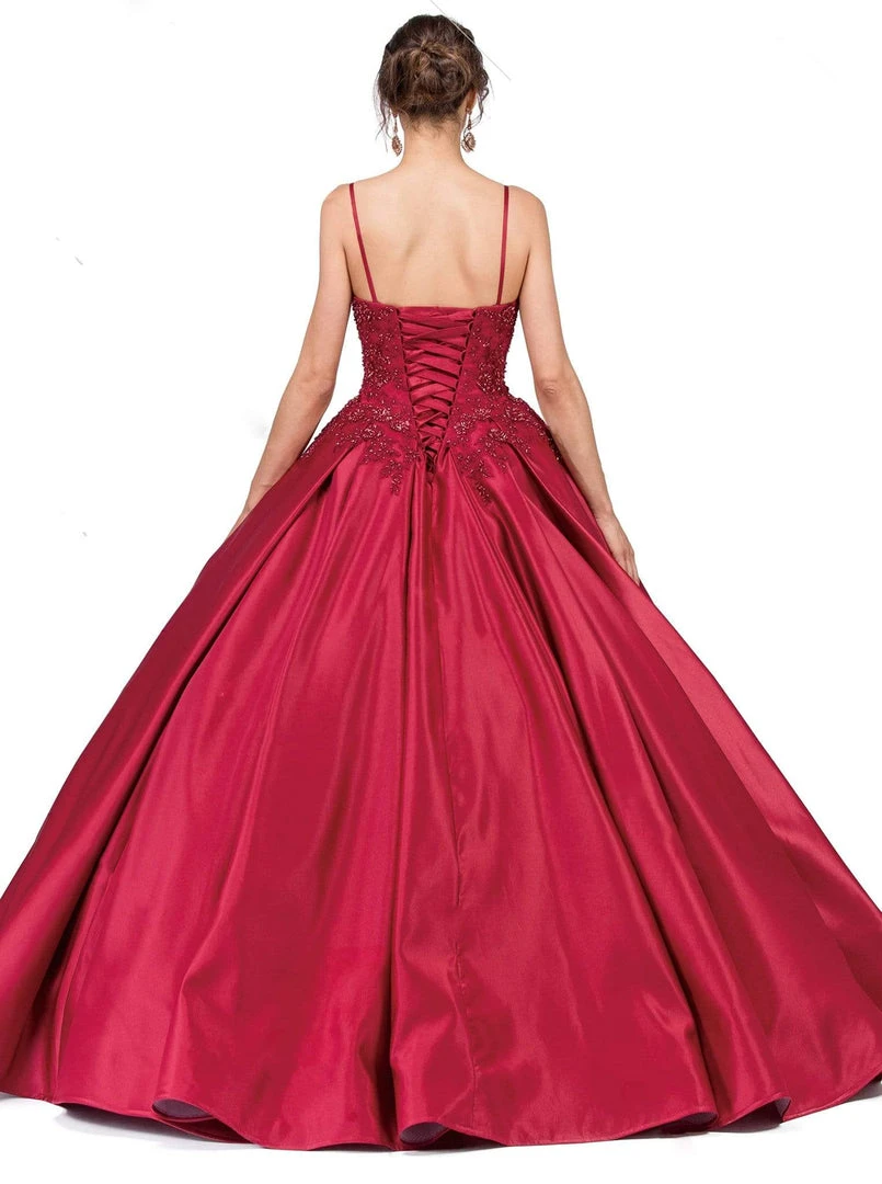 Dancing Queen - 1339 Beaded Floral Appliqued Sleek Ballgown 5 Dancing Queen - 1339 Beaded Floral Appliqued Sleek Ballgown