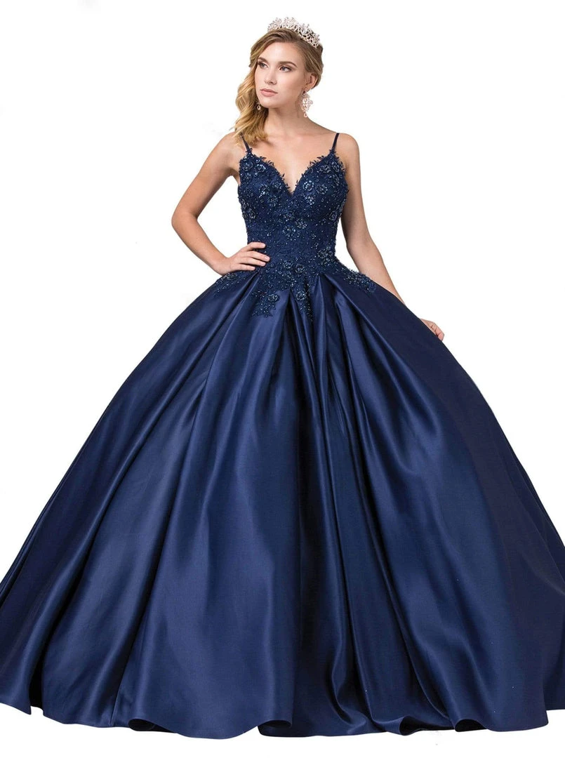 Dancing Queen - 1339 Beaded Floral Appliqued Sleek Ballgown 7 Dancing Queen - 1339 Beaded Floral Appliqued Sleek Ballgown