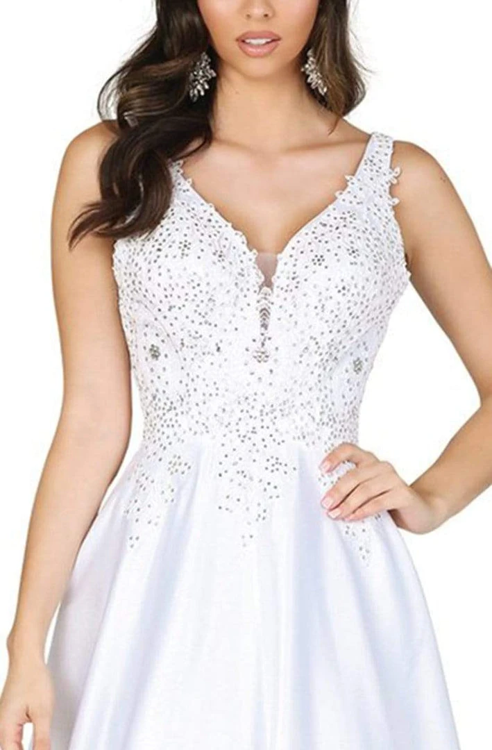 Dancing Queen - 139 Embellished Plunging V-Neck Wedding Gown 5 Dancing Queen - 139 Embellished Plunging V-Neck Wedding Gown