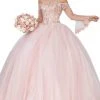 Dancing Queen - 1393 Embroidered Bell Sleeve Ballgown