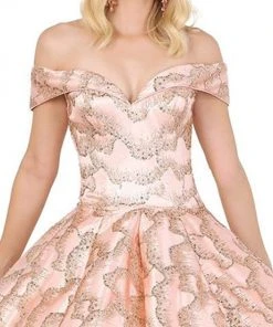 Dancing Queen - 1450 Folded Off-Shoulder Quinceanera Gown