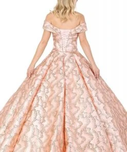 Dancing Queen - 1450 Folded Off-Shoulder Quinceanera Gown