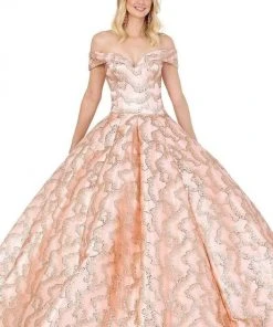 Dancing Queen - 1450 Folded Off-Shoulder Quinceanera Gown