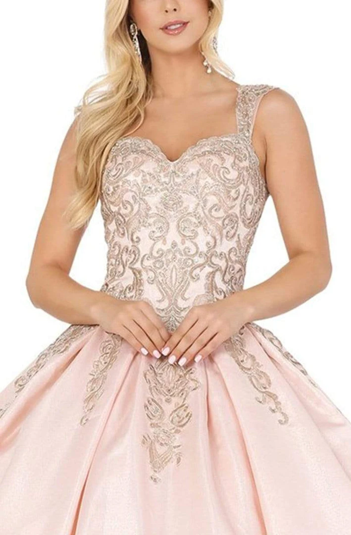 Dancing Queen - 1487 Embroidered Sweetheart Quinceanera Dress 4 Dancing Queen - 1487 Embroidered Sweetheart Quinceanera Dress